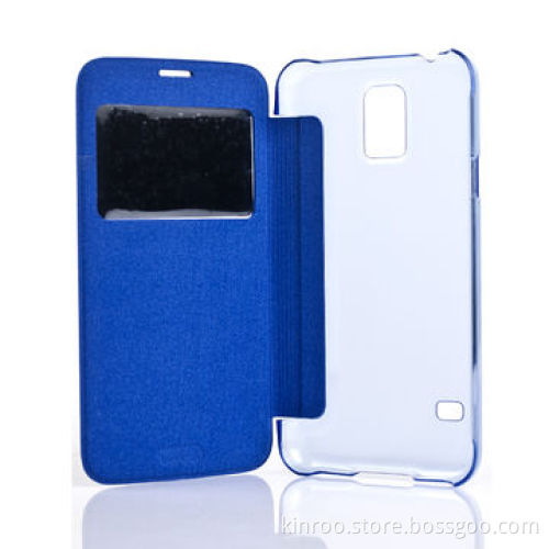 Window case for Samsung S5, with transparent shell